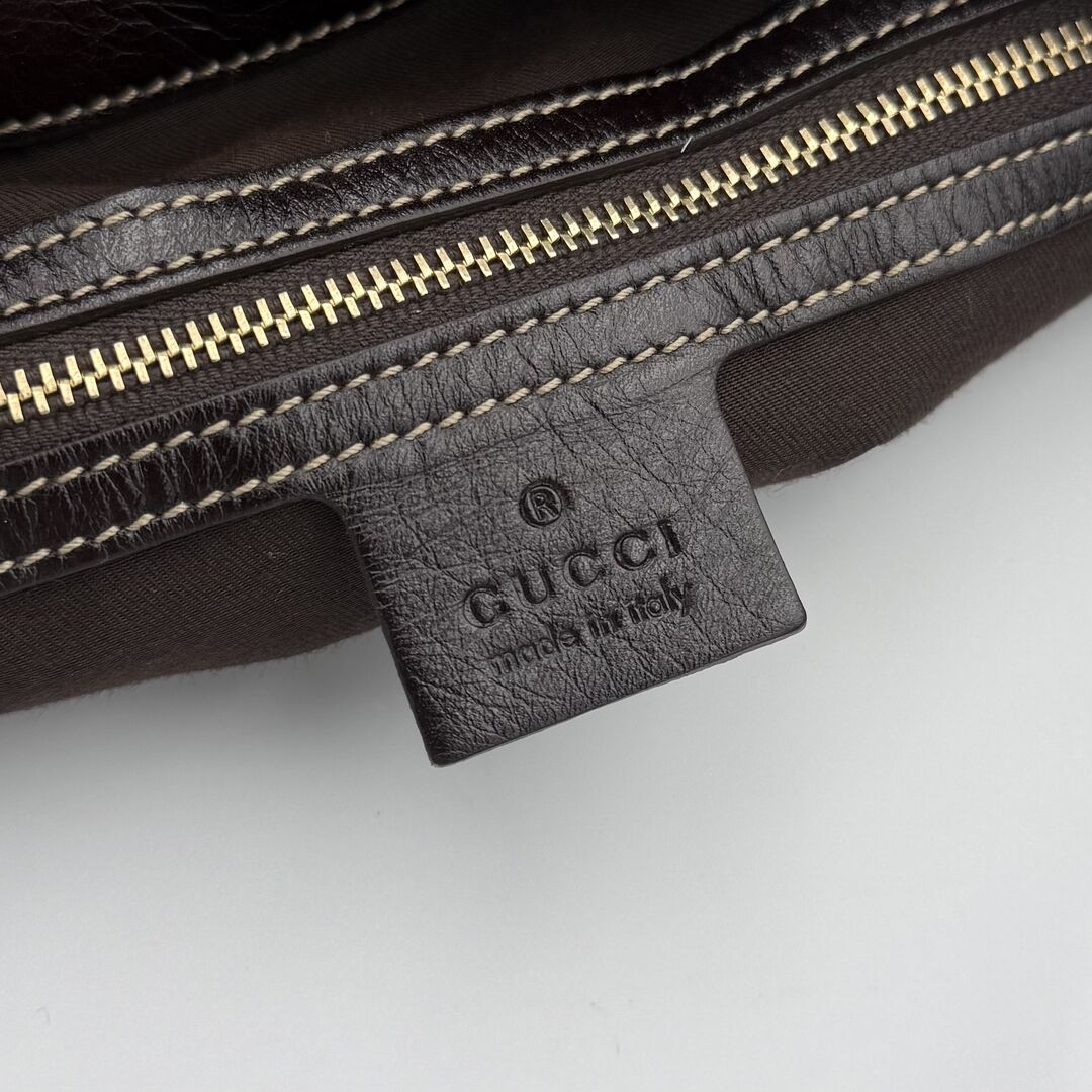 Gucci Britt Hobo Leather Brown Shoulder Bag