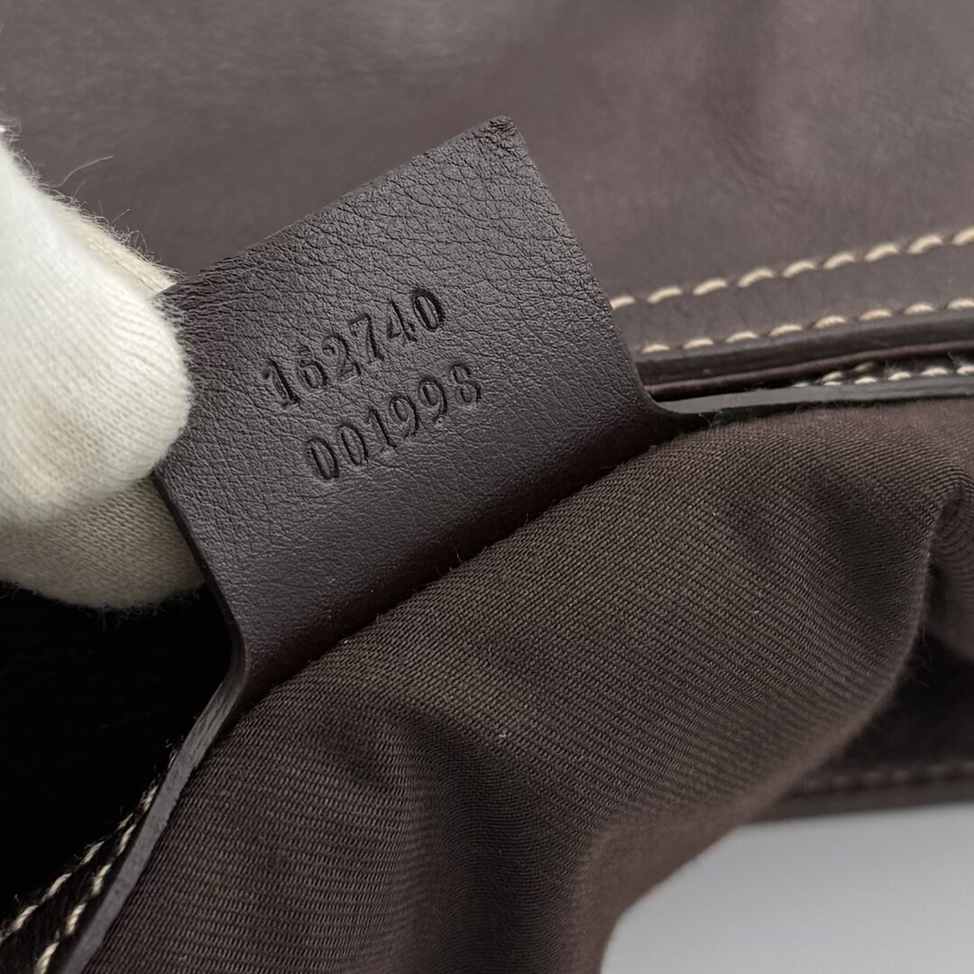 Gucci Britt Hobo Leather Brown Shoulder Bag