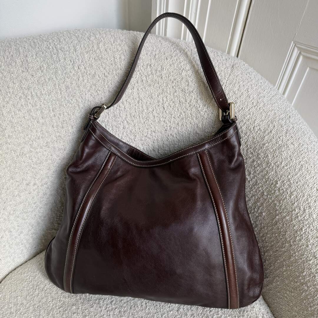 Gucci Britt Hobo Leather Brown Shoulder Bag