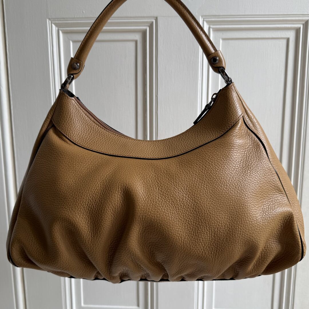 Gucci Abbey Leather Caramel Brown Shoulder Bag
