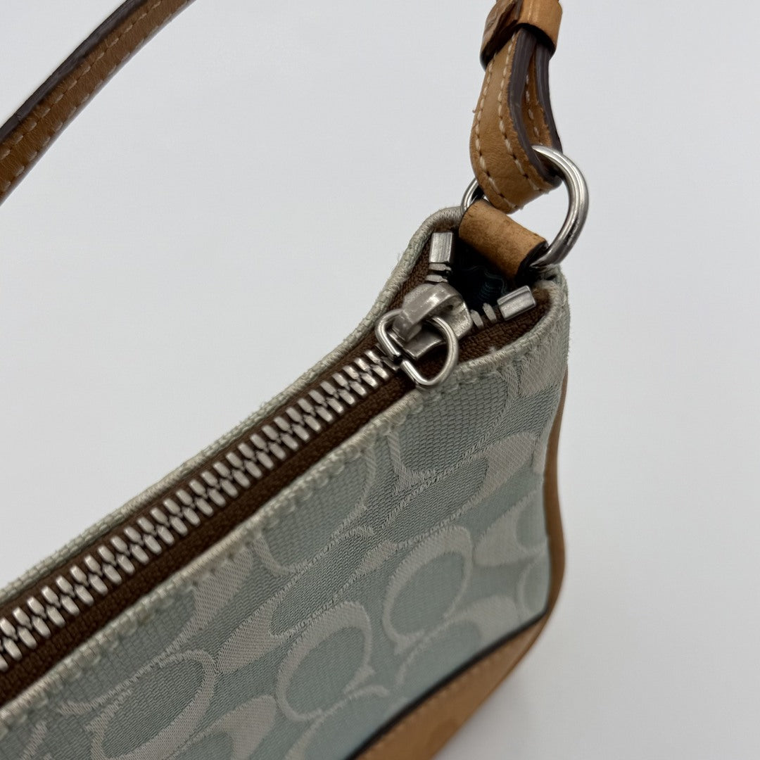 Coach Signature Demi Blue Shoulder Bag