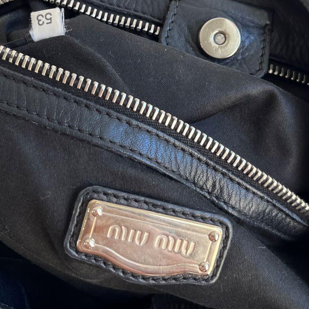 Miu Miu Black Leather Bow Shoulder Bag - Jenny Hayley