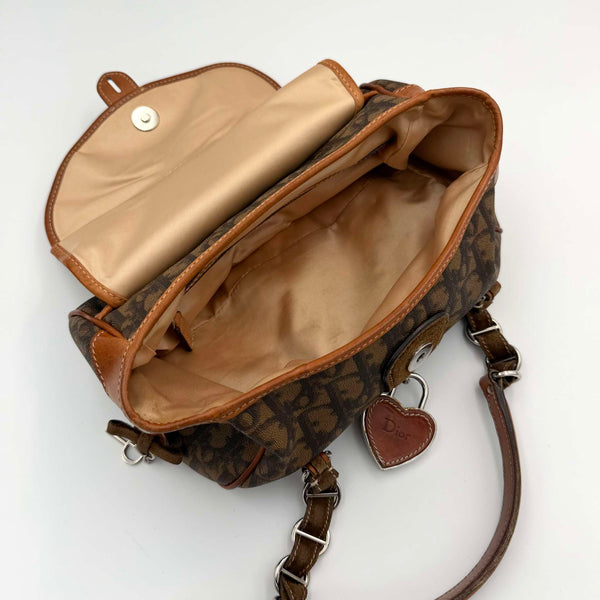 2000s Dior Romantique Trotter Brown Handbag