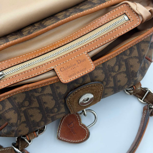 2000s Dior Romantique Trotter Brown Handbag