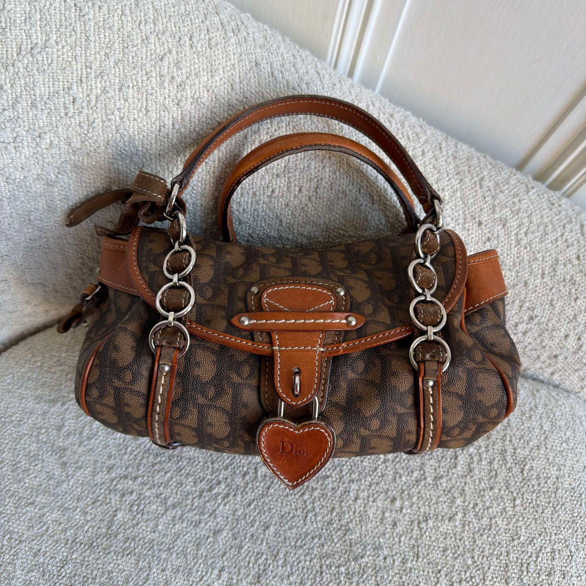 2000s Dior Romantique Trotter Brown Handbag