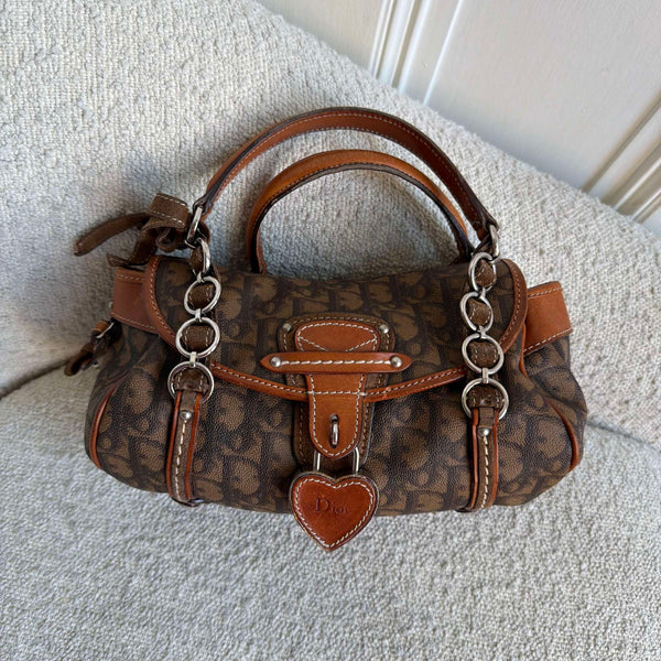 2000s Dior Romantique Trotter Brown Handbag