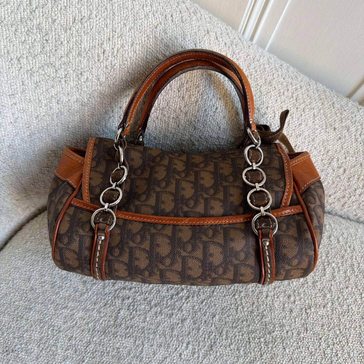 2000s Dior Romantique Trotter Brown Handbag