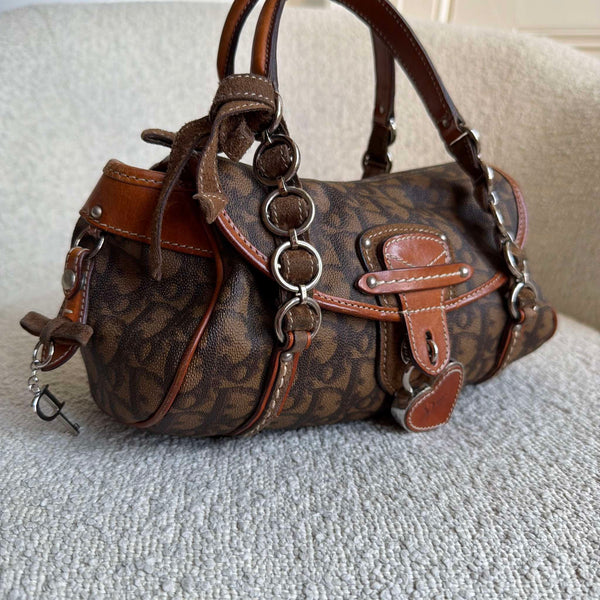 2000s Dior Romantique Trotter Brown Handbag