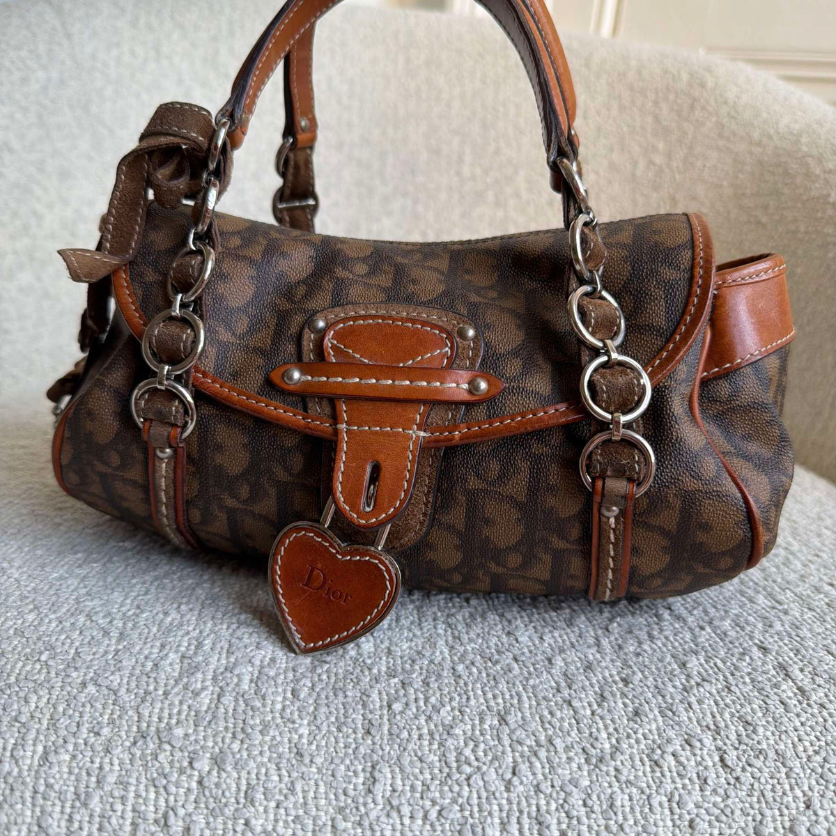 2000s Dior Romantique Trotter Brown Handbag