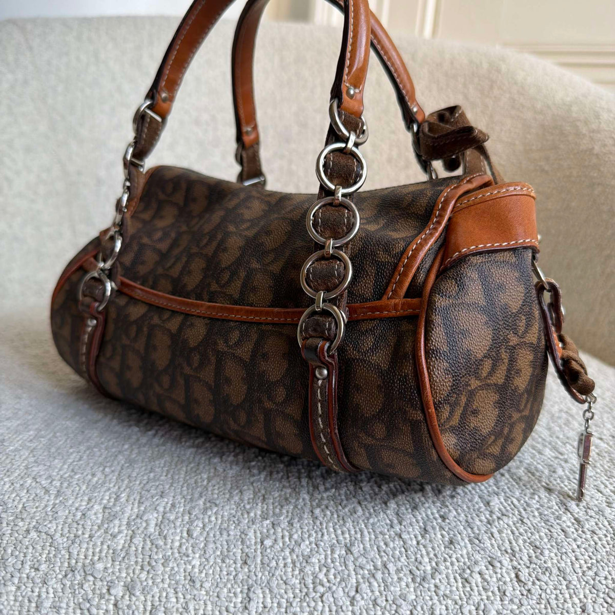 2000s Dior Romantique Trotter Brown Handbag