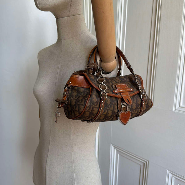 2000s Dior Romantique Trotter Brown Handbag