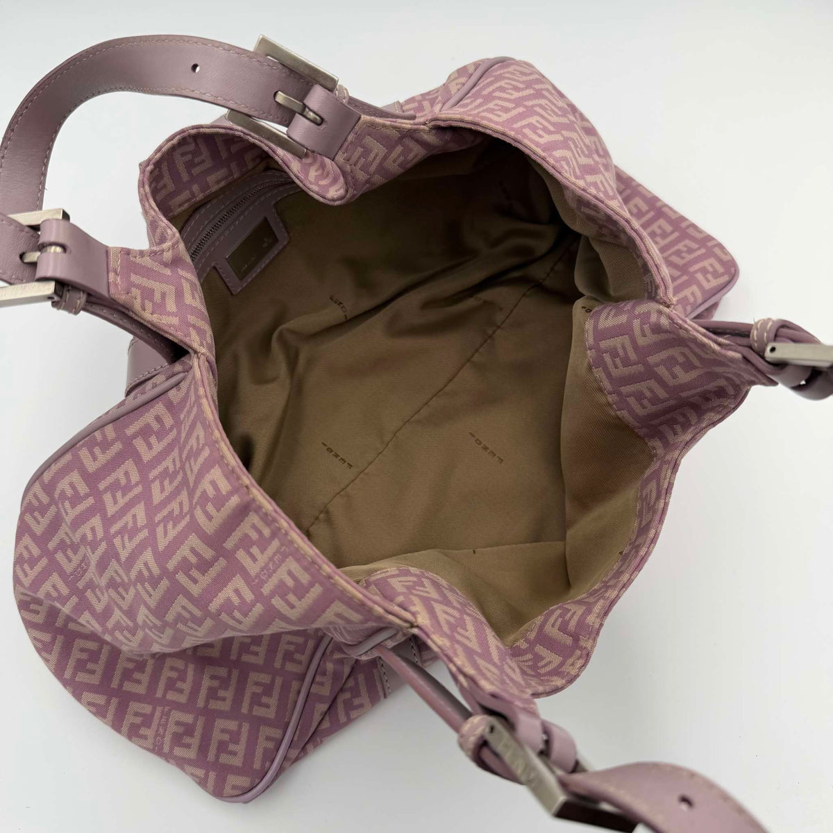 Fendi Zucchino Canvas Pink Tote Bag