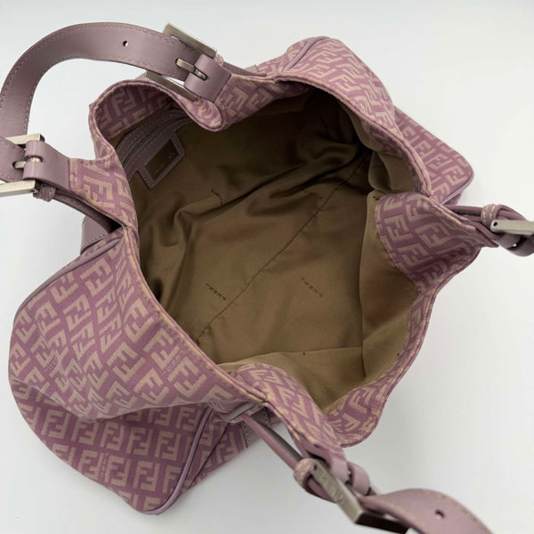 Fendi Zucchino Canvas Pink Tote Bag