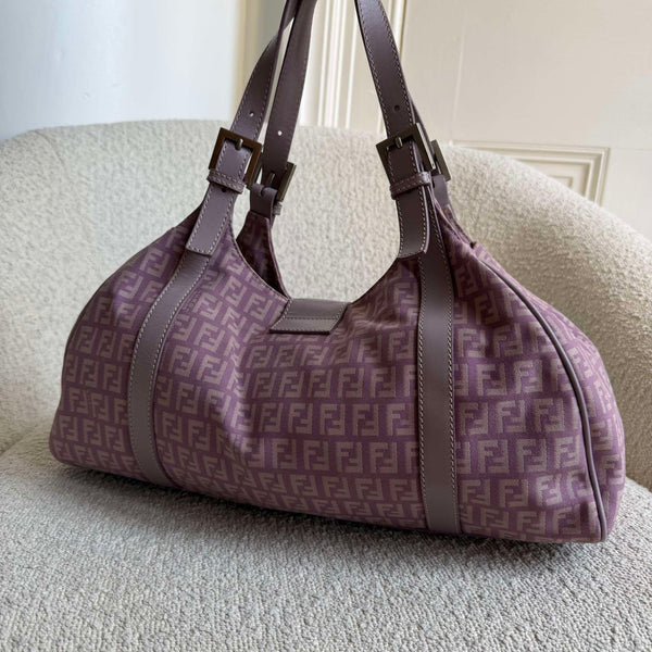 Fendi Zucchino Canvas Pink Tote Bag