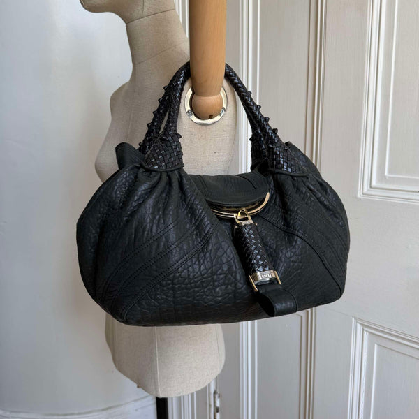 Fendi Spy Black Leather Handbag