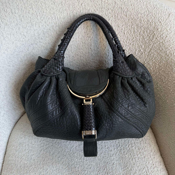 Fendi Spy Black Leather Handbag