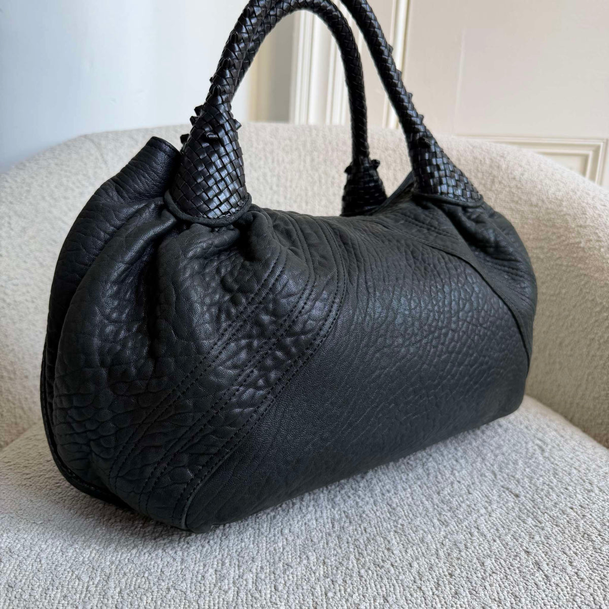 Fendi Spy Black Leather Handbag