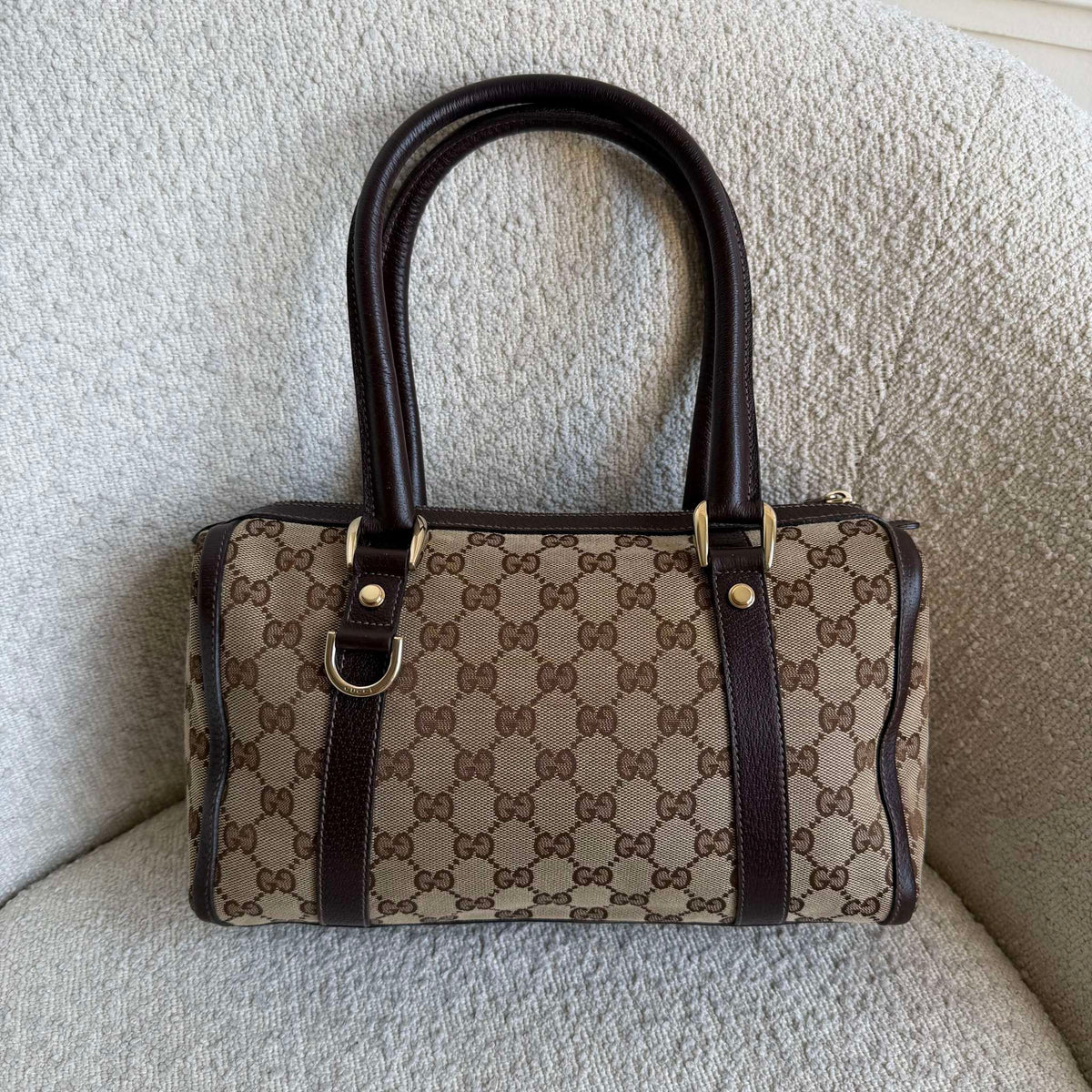 Gucci GG Canvas Abbey Brown Shoulder Bag