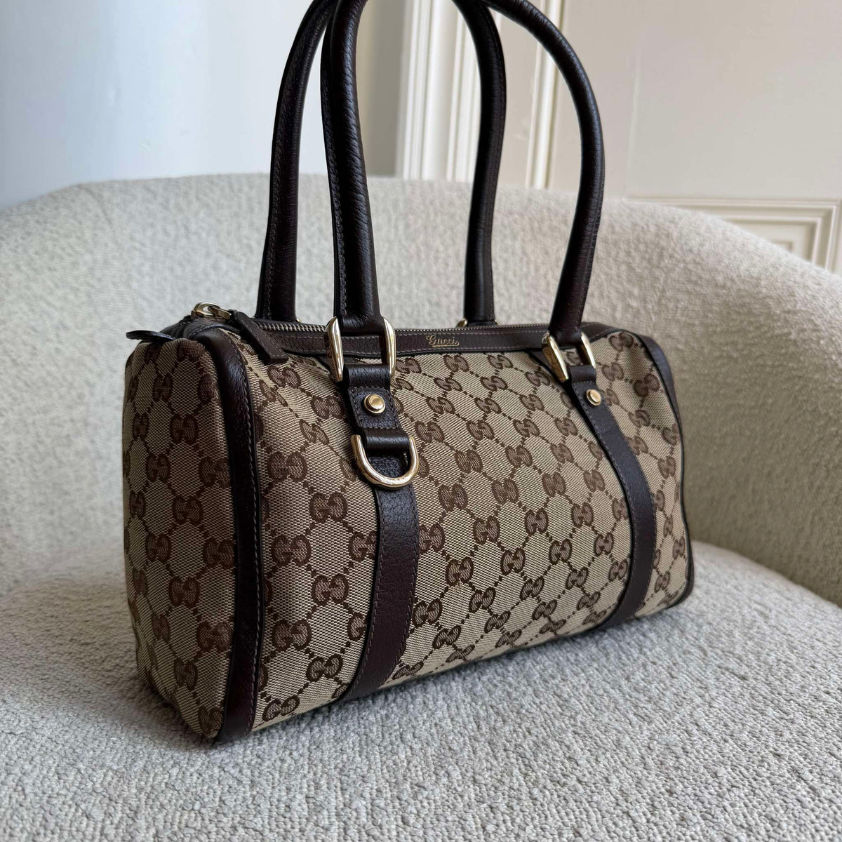 Gucci GG Canvas Abbey Brown Shoulder Bag