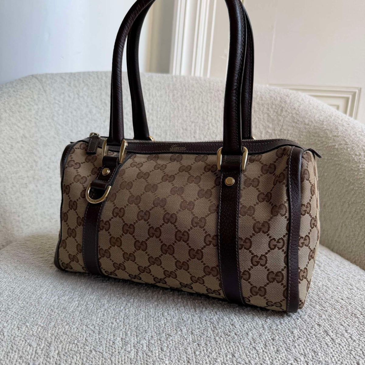Gucci GG Canvas Abbey Brown Shoulder Bag