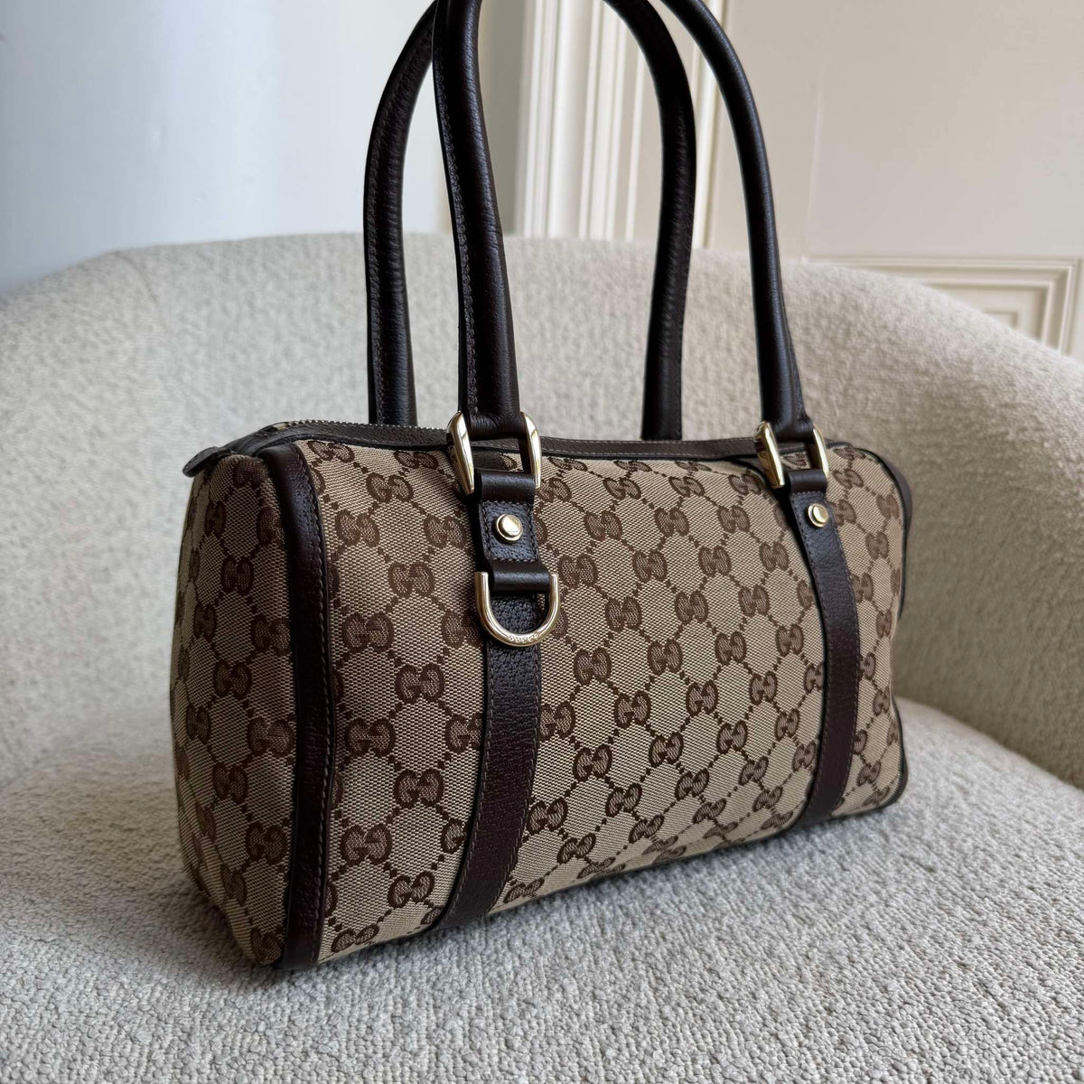 Gucci GG Canvas Abbey Brown Shoulder Bag