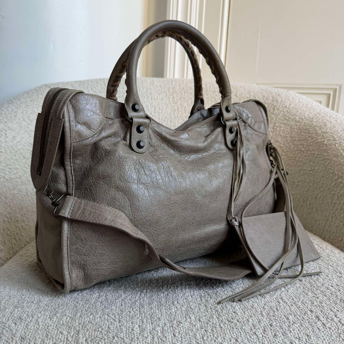 2011 Balenciaga City Leather Grey Handbag