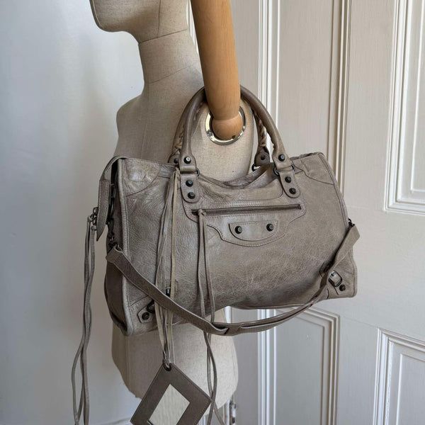 2011 Balenciaga City Leather Grey Handbag