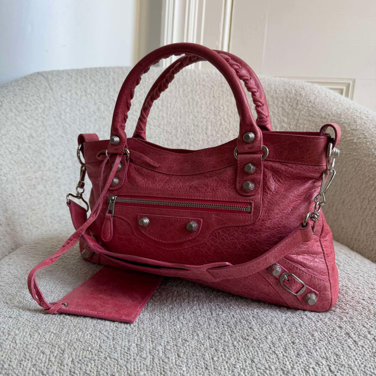 2009 Balenciaga First Pink Leather Handbag