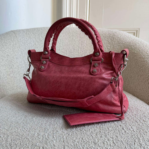 2009 Balenciaga First Pink Leather Handbag