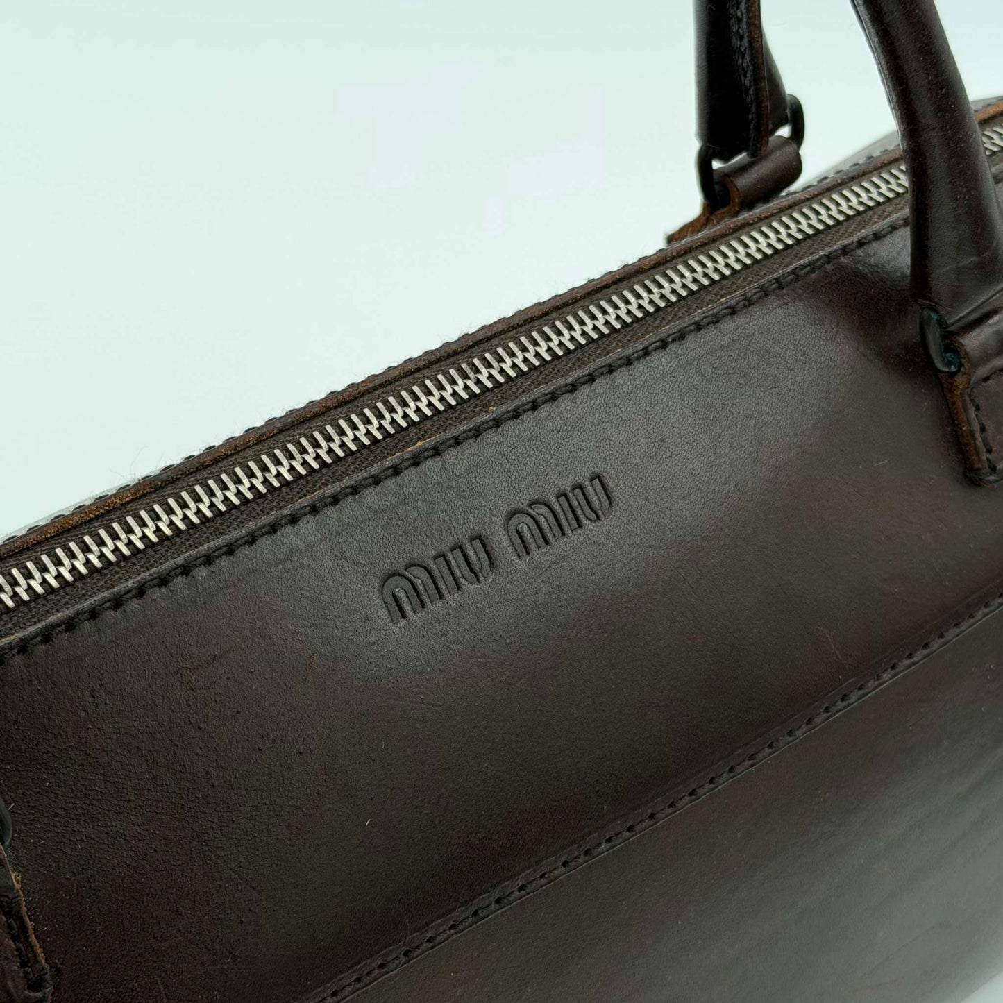 Archive Miu Miu Dark Brown Leather Shoulder Bag