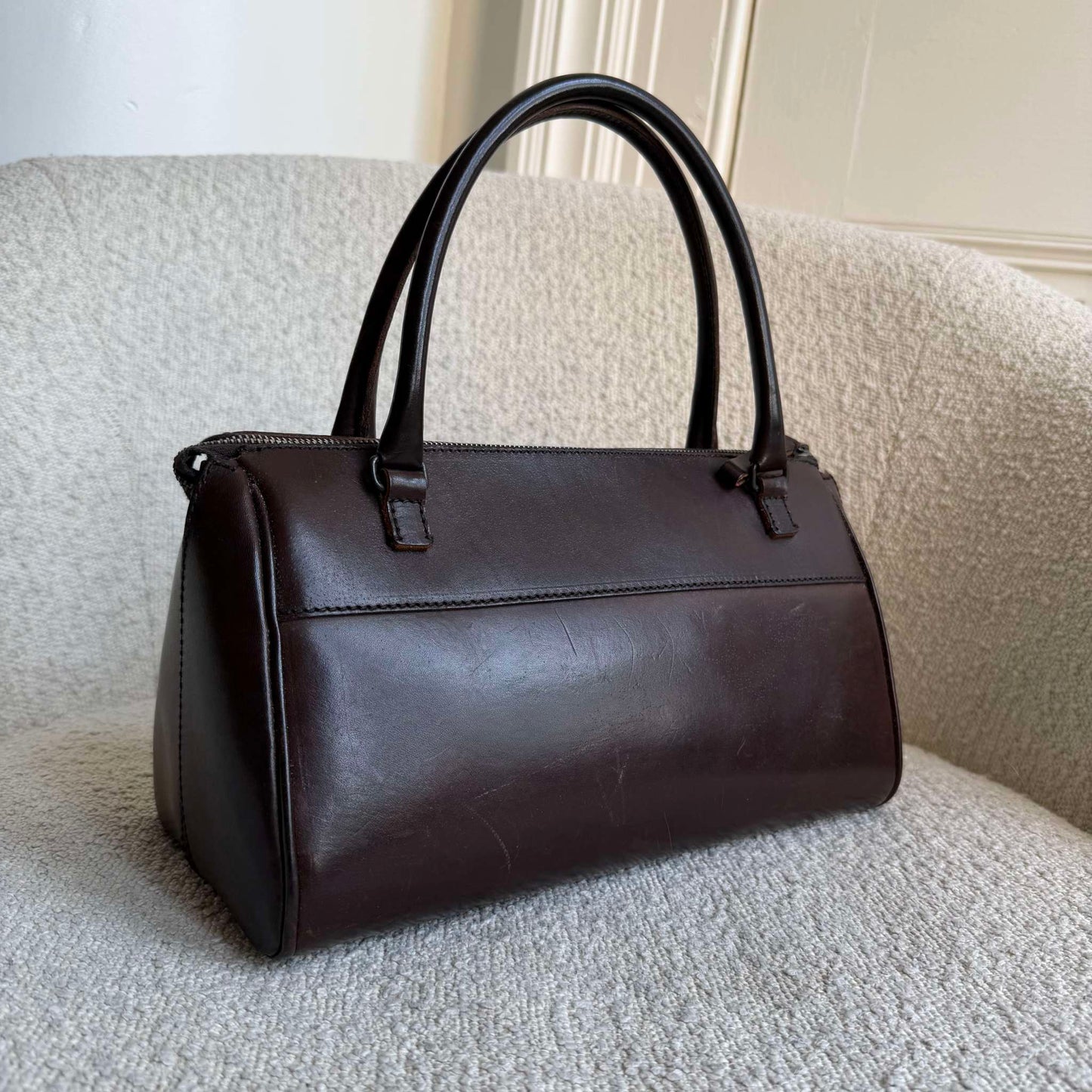 Archive Miu Miu Dark Brown Leather Shoulder Bag