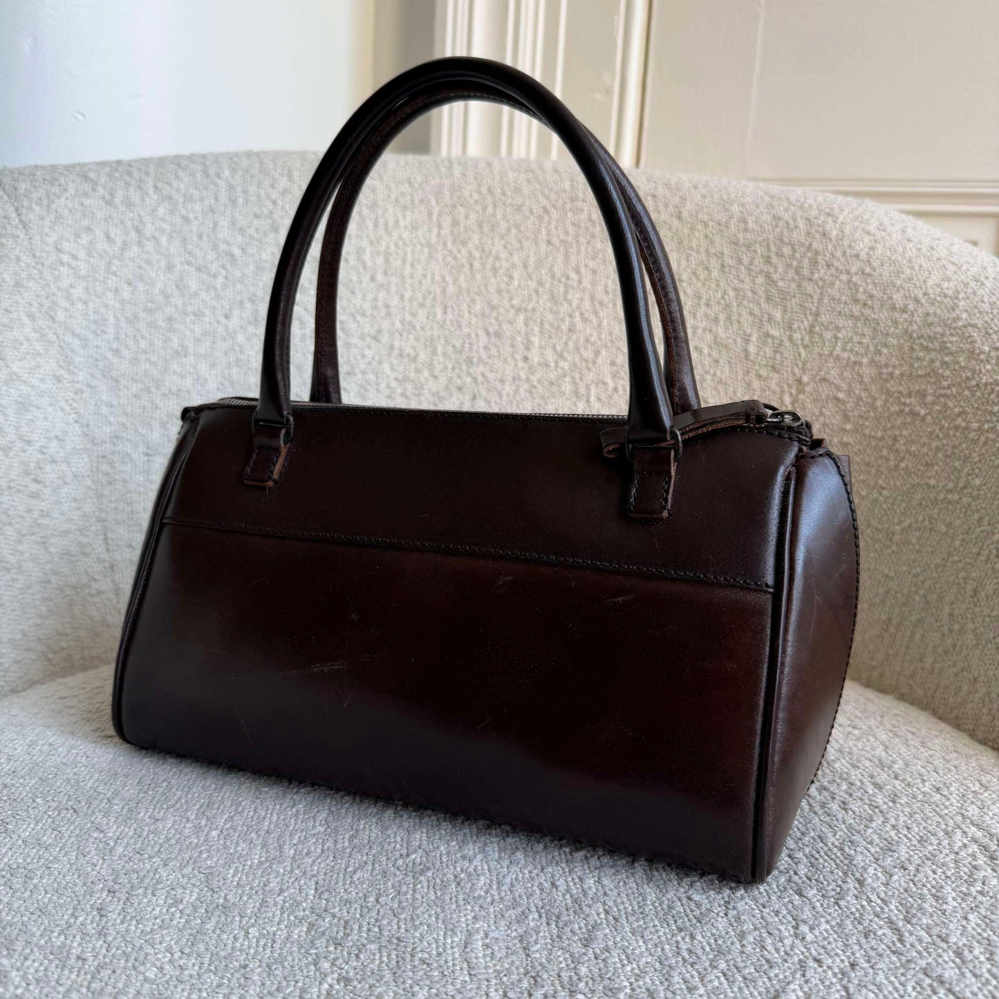 Archive Miu Miu Dark Brown Leather Shoulder Bag