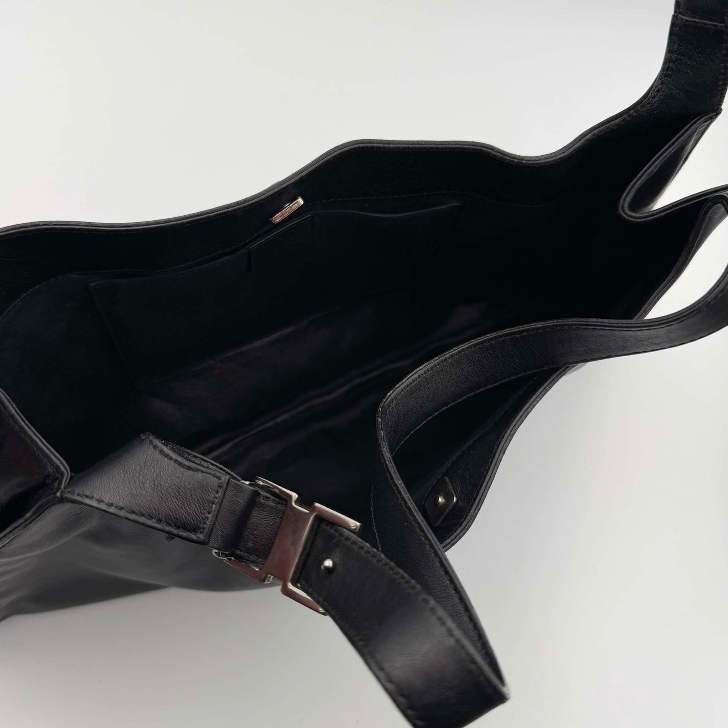 Archive Gucci Black Leather Shoulder Bag