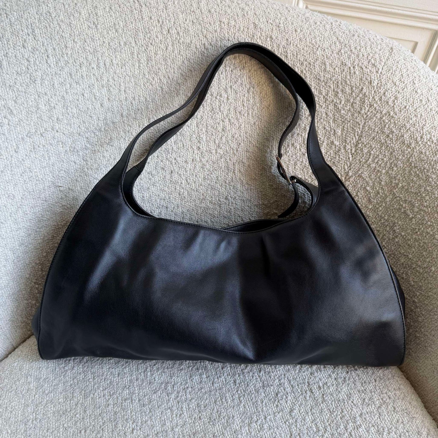 Archive Gucci Black Leather Shoulder Bag