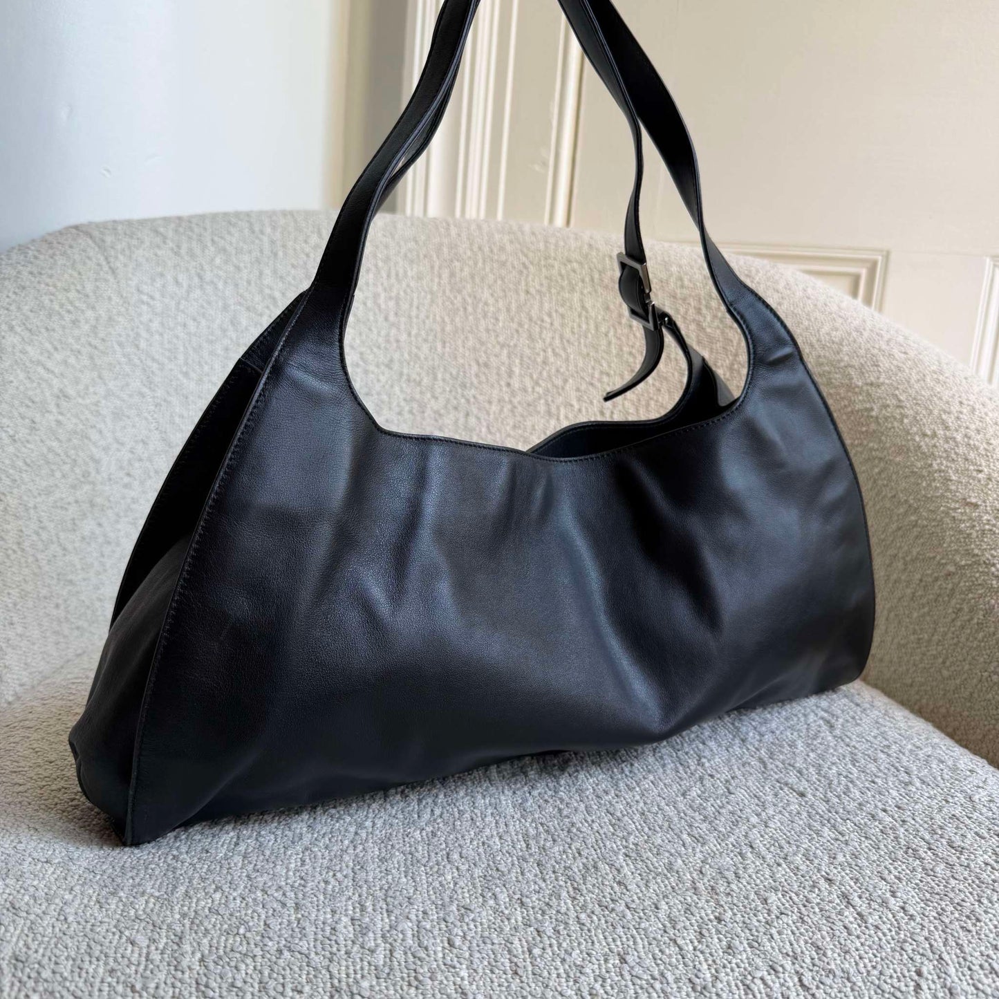 Archive Gucci Black Leather Shoulder Bag