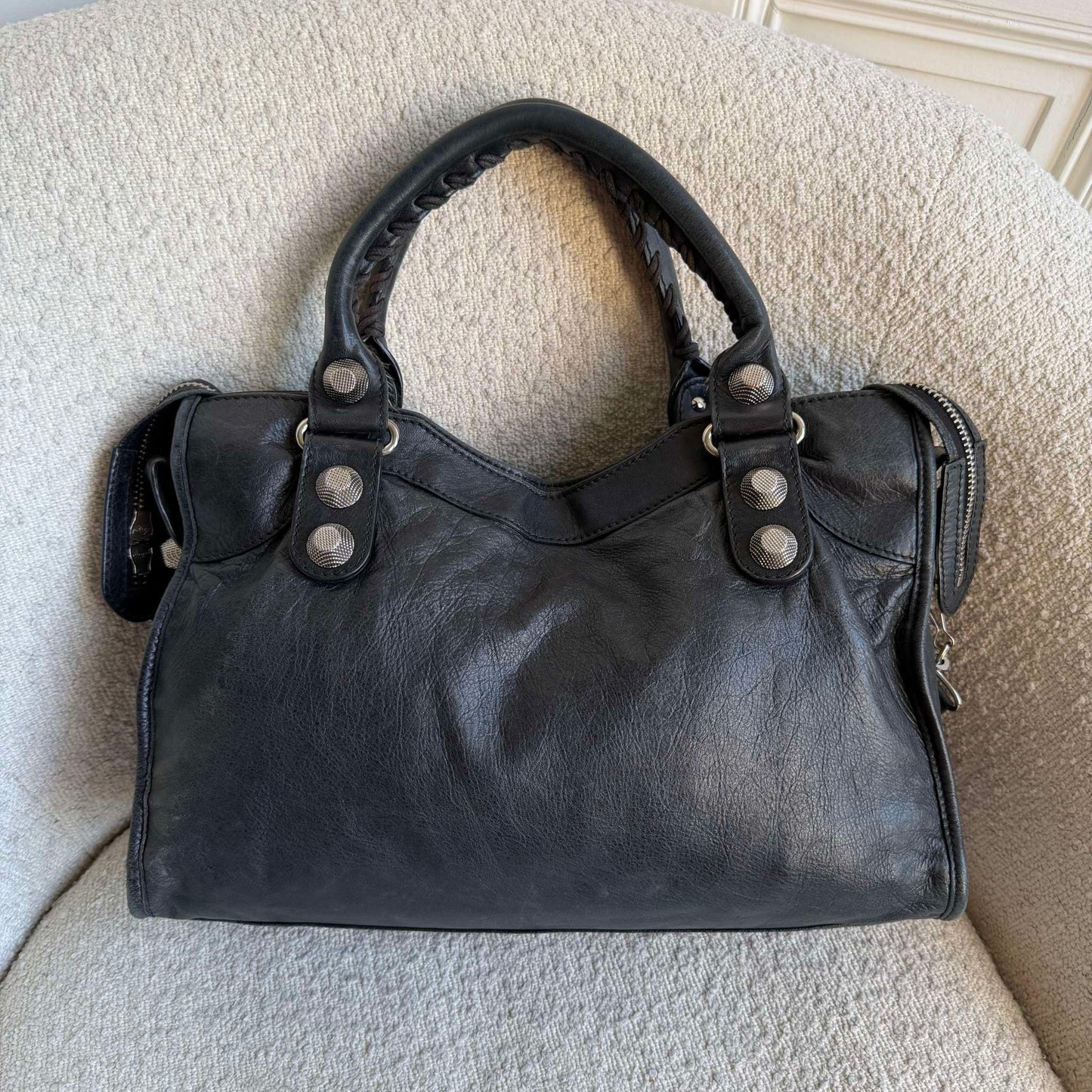 2010 Balenciaga The Giant City 21 Leather Black Bag