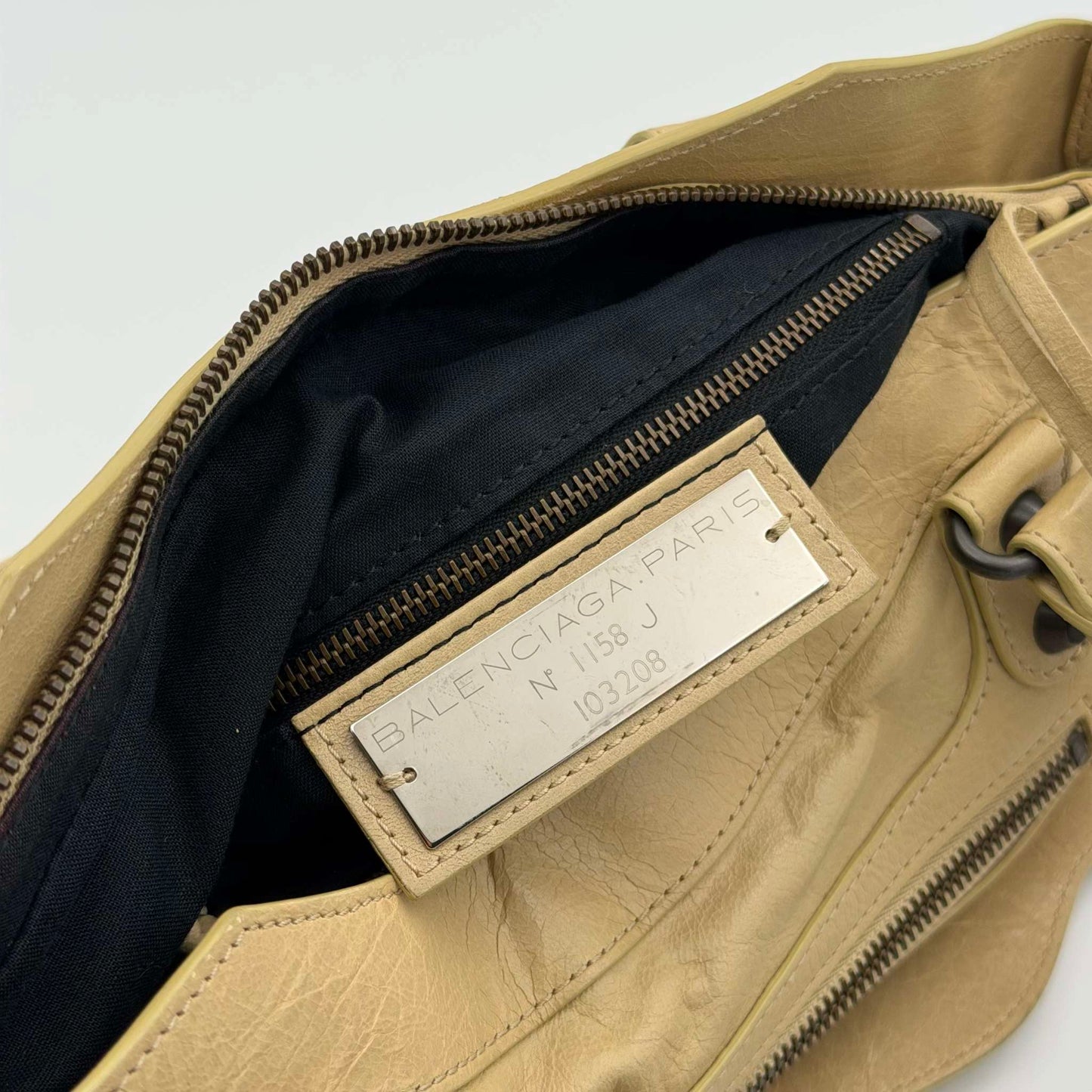 2013 Balenciaga First Cream Beige Leather Handbag
