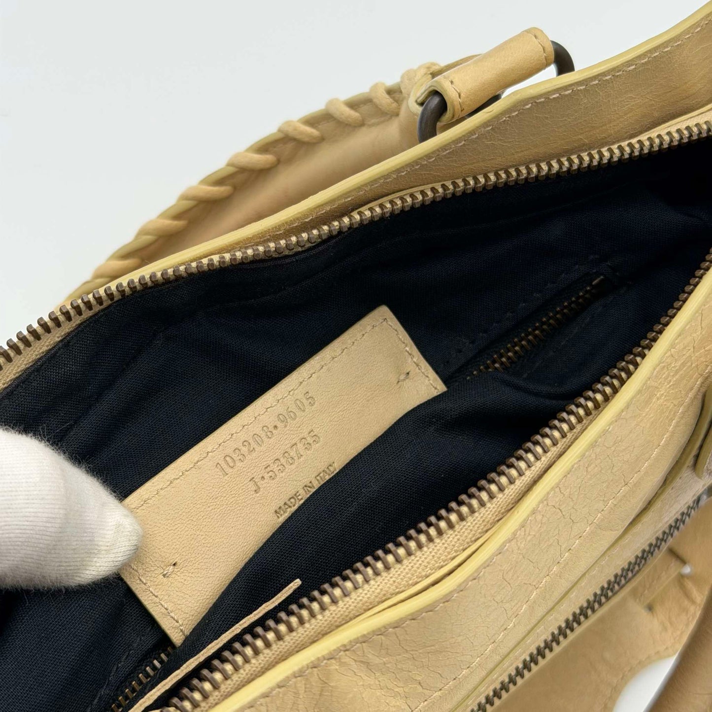 2013 Balenciaga First Cream Beige Leather Handbag