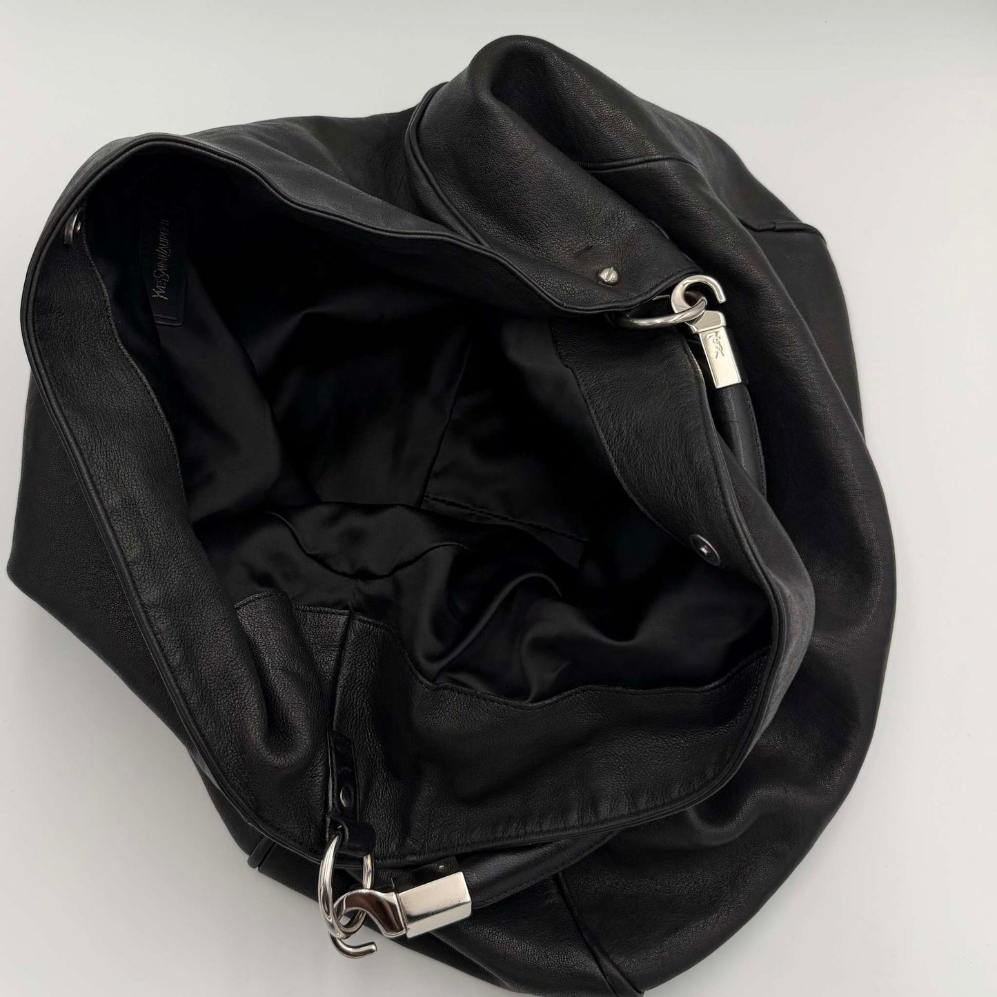 YSL Roady Hobo Leather Black Shoulder Bag