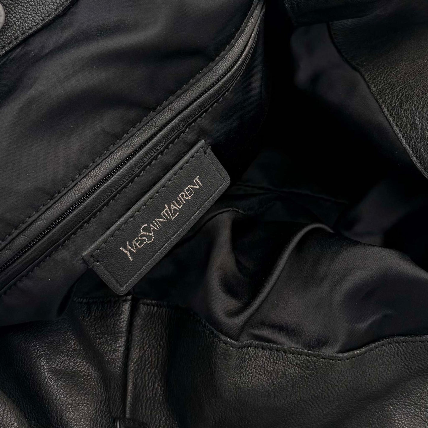 YSL Roady Hobo Leather Black Shoulder Bag