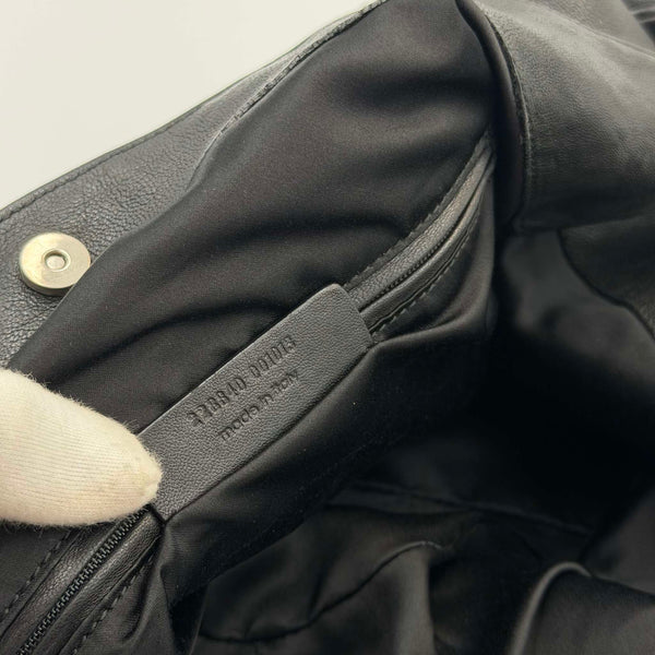 YSL Roady Hobo Leather Black Shoulder Bag