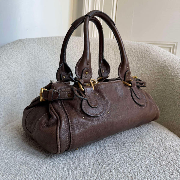 2000s Chloe Paddington Leather Dark Brown Handbag