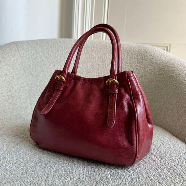 Miu Miu Vitello Bow Pink Leather Handbag