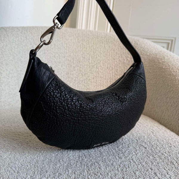 Archive Miu Miu Black Leather Shoulder Bag
