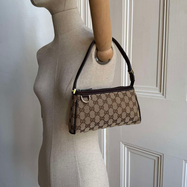 Gucci Mini Abbey D Ring Brown Shoulder Bag