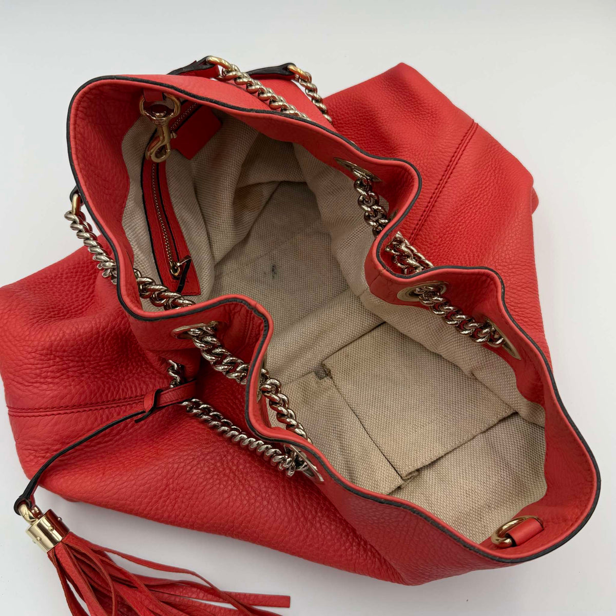 Gucci Soho Chain Pink Leather Tote Bag