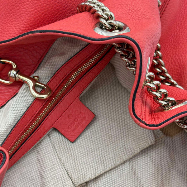 Gucci Soho Chain Pink Leather Tote Bag