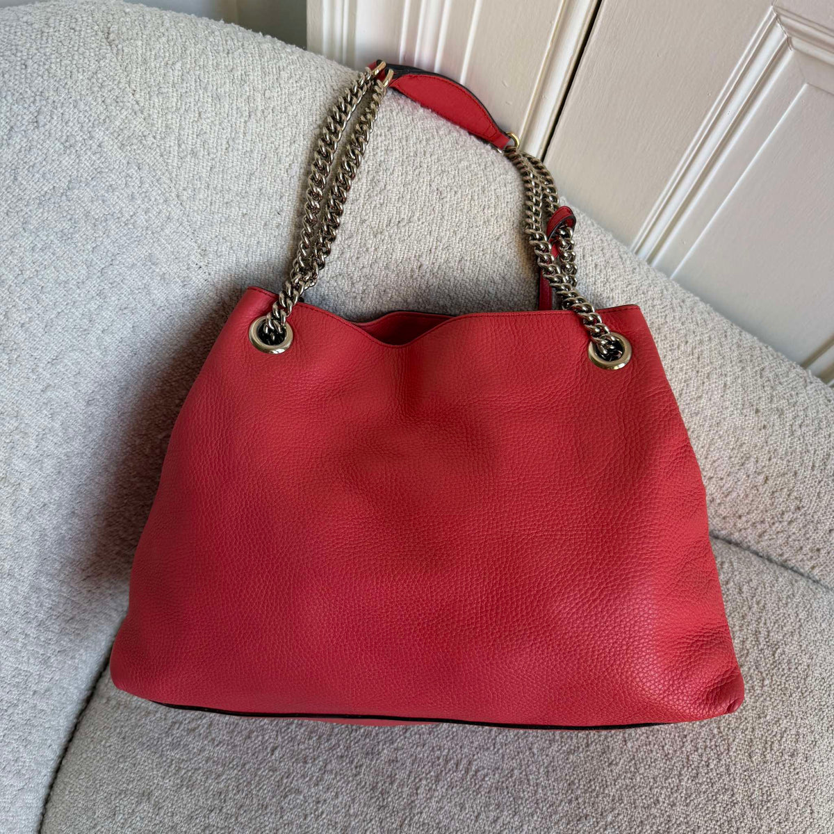 Gucci Soho Chain Pink Leather Tote Bag