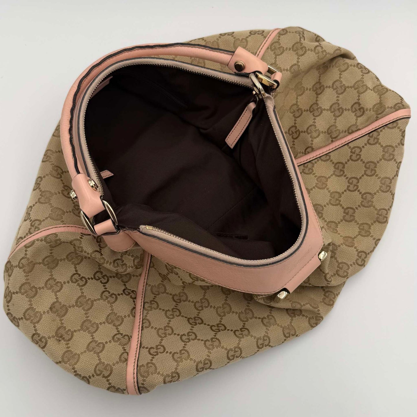 Gucci GG Canvas Abbey Pink Shoulder Bag