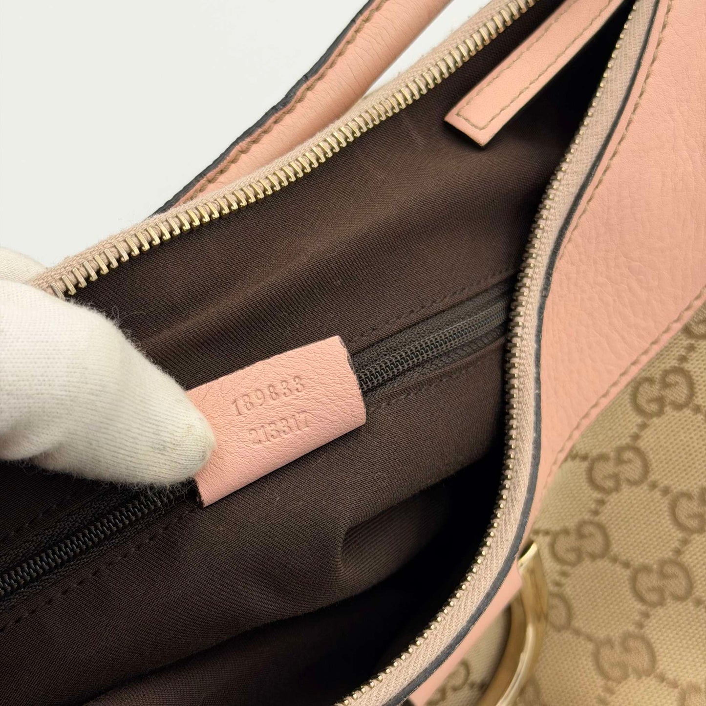 Gucci GG Canvas Abbey Pink Shoulder Bag